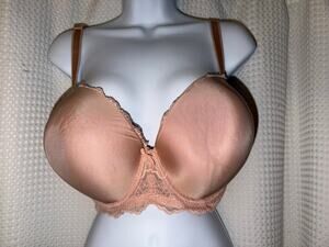 Victoria’s Secret Dream Angels Demi Lined Bra 40DDD Nude Blush Lace